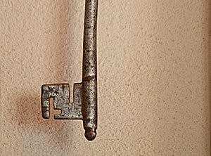 Una chiave antica forgiata a mano